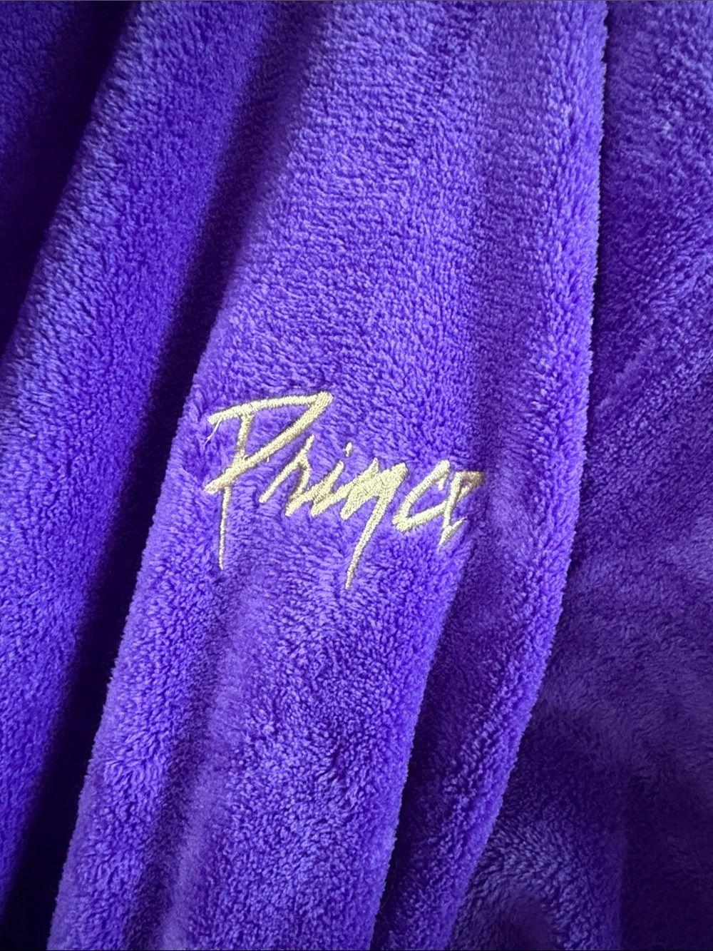 Prince Purple Plush Robe with Gold Trim Official Prince estate approved - Picture 2 of 8